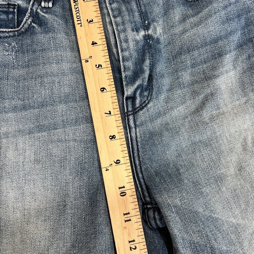 Habitual Jeans Women 26‎ Light Wash Distressed Pace Denim Straight Leg